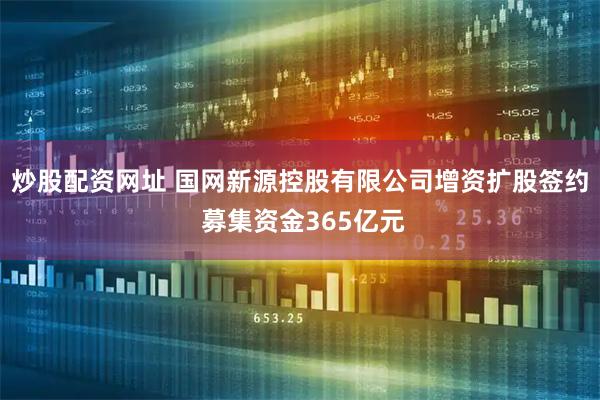 炒股配资网址 国网新源控股有限公司增资扩股签约 募集资金365亿元