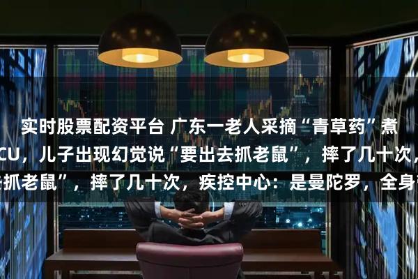 实时股票配资平台 广东一老人采摘“青草药”煮水致妻子中毒昏迷进ICU，儿子出现幻觉说“要出去抓老鼠”，摔了几十次，疾控中心：是曼陀罗，全身带毒