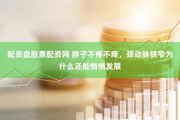 配资盘股票配资网 脖子不疼不痒，颈动脉狭窄为什么还能悄悄发展